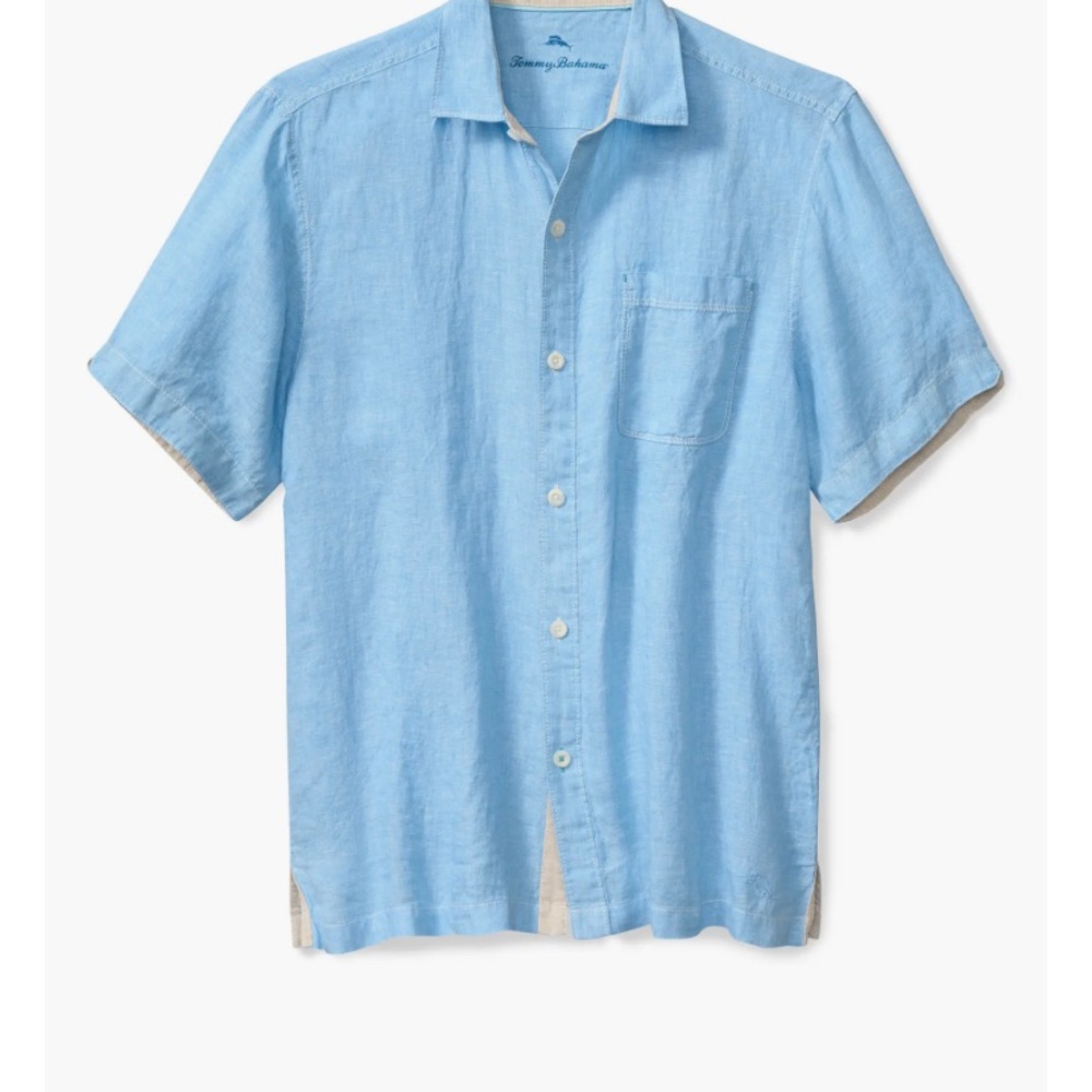 Tommy Bahama Paradise Breezer Short Sleeve Linen Button-Up Shirt XXL